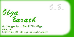 olga barath business card